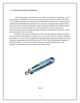 Needle free Injection-main project(7th sem) | PDF