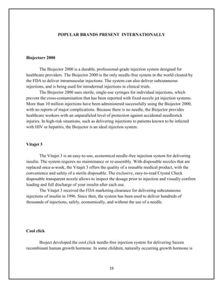 Needle free Injection-main project(7th sem) | PDF