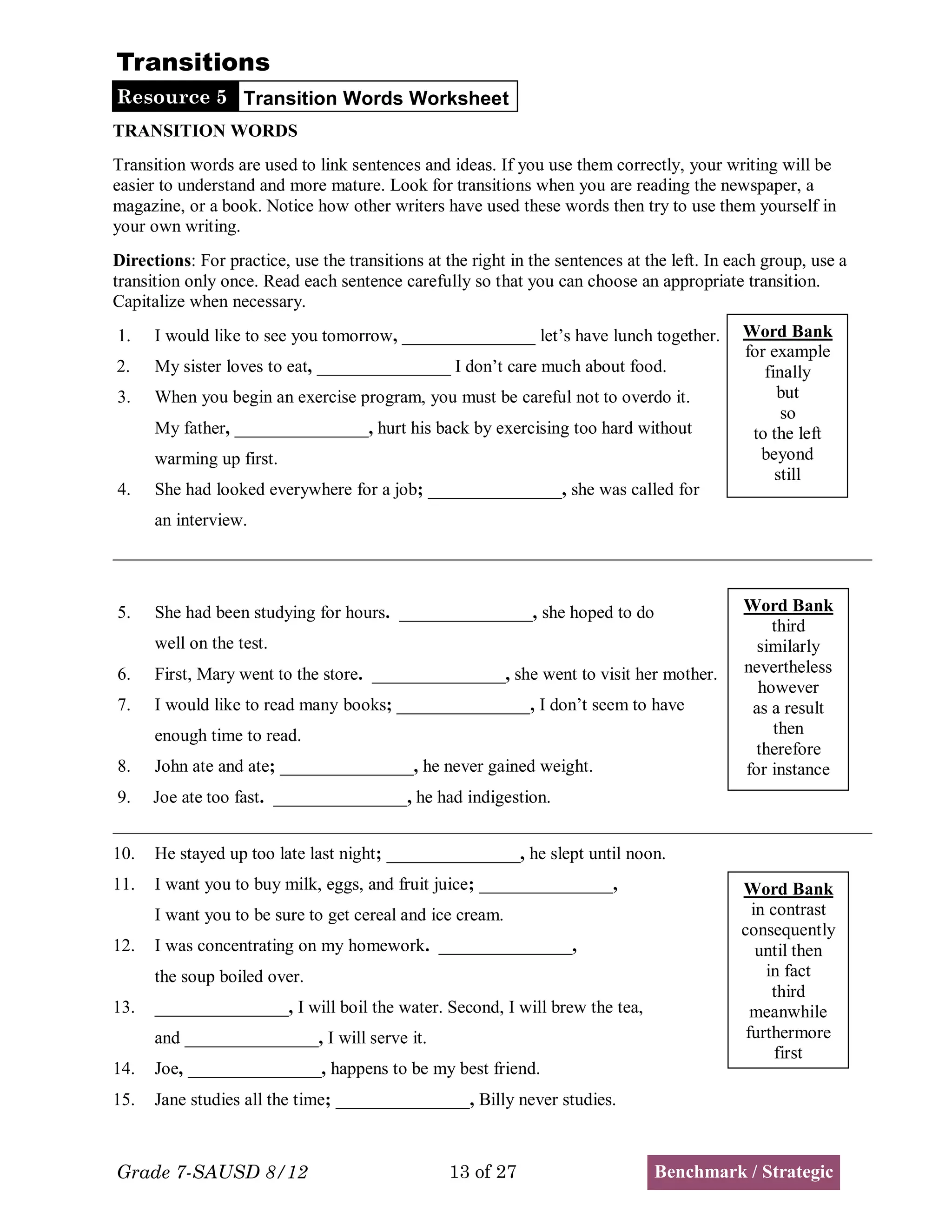 7th transitions | PDF