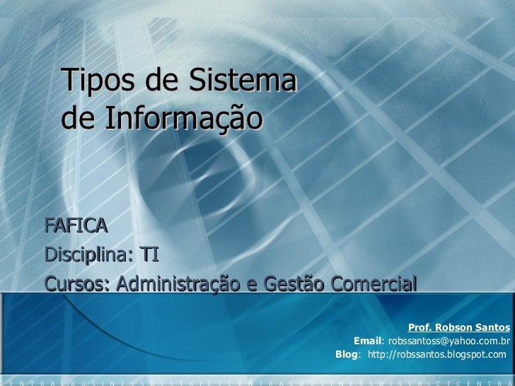 Curso de sistemas de informacao