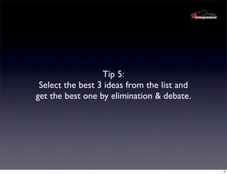 7 Tips for Idea Generation for Start-ups | PDF