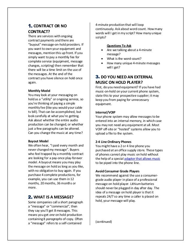 7 tips for choosing a music message on hold provider easy on hold