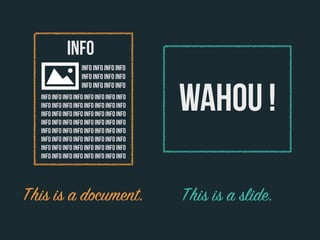 INFO
                    INFO INFO INFO INFO
                    INFO INFO INFO INFO



                                            WAHOU !
                    INFO INFO INFO INFO
  INFO INFO INFO INFO INFO INFO INFO INFO
  INFO INFO INFO INFO INFO INFO INFO INFO
  INFO INFO INFO INFO INFO INFO INFO INFO
  INFO INFO INFO INFO INFO INFO INFO INFO
  INFO INFO INFO INFO INFO INFO INFO INFO
  INFO INFO INFO INFO INFO INFO INFO INFO
  INFO INFO INFO INFO INFO INFO INFO INFO
  INFO INFO INFO INFO INFO INFO INFO INFO




This is a document.                         This is a slide.
 