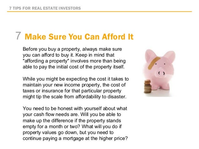 7 Tips for Real Estate Investors