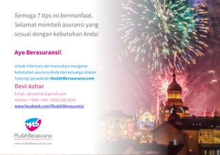 7 tips membeli Asuransi Jiwa