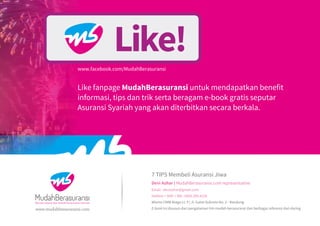 7 tips membeli Asuransi Jiwa
