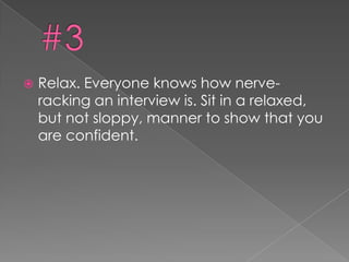 7 Tips To Good Body Language For Interviews | PPTX