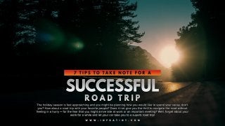 7 tips to take note for a successful road trip