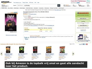Ook bij Amazon is de topbalk vrij smal en gaat alle aandacht
naar het product.

 
