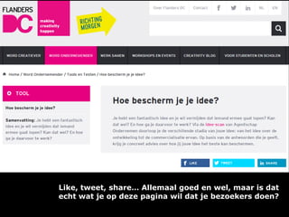 Like, tweet, share… Allemaal goed en wel, maar is dat
echt wat je op deze pagina wil dat je bezoekers doen?

 