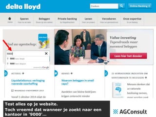 Test alles op je website.
Toch vreemd dat wanneer je zoekt naar een
kantoor in '9000'…

 