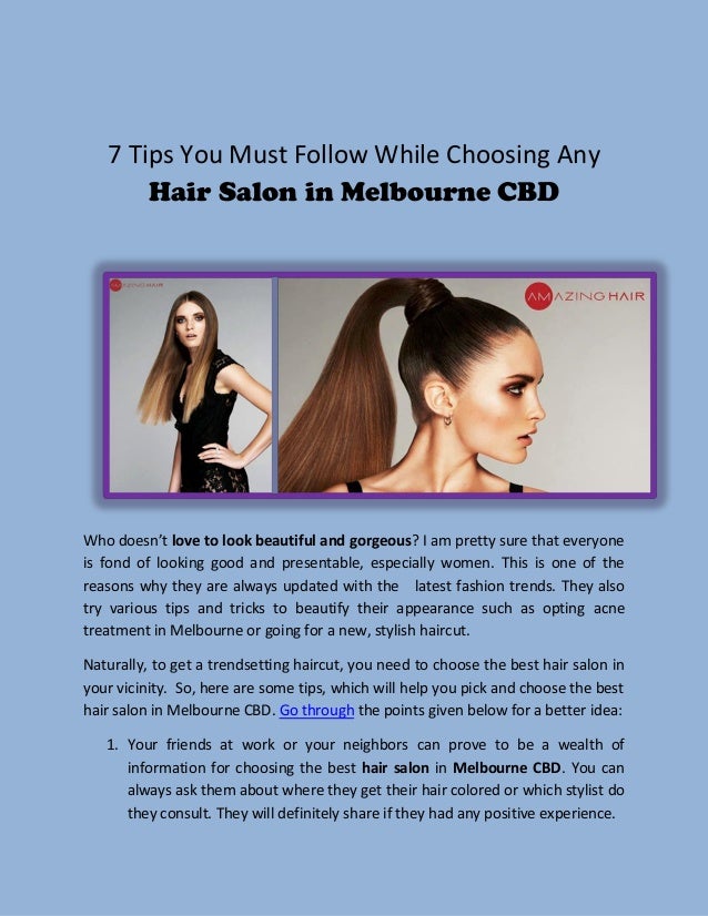 7 Tips You Must Follow While Choosing Any Hair Salon In