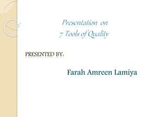 7 tools of quality | PPTX