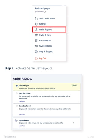 34 of 49
Step 2: Activate Same Day Payouts.
 