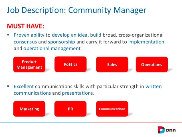job description community manager must community manager job description