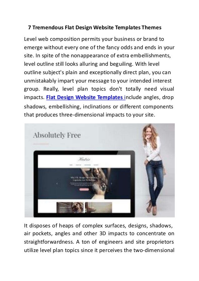 7 tremendous flat design website templates themes fancy website templates