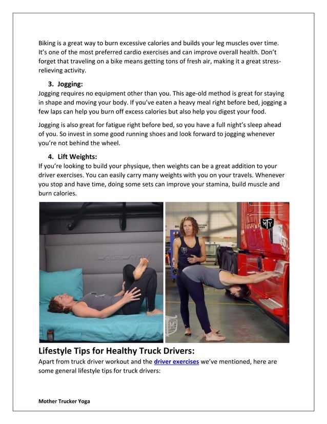 7 Truck Driver Workout for Better Health