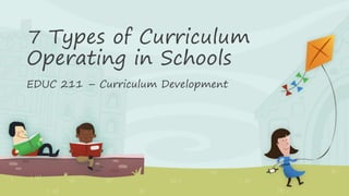7 Types of Curriculum
Operating in Schools
EDUC 211 – Curriculum Development
 