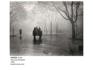 KERTÉSZ, André
Hazy Day, Budapest
1920,
Gelatin silver print
 