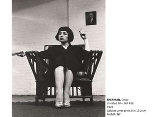 SHERMAN, Cindy
Untitled Film Still #16
1978
Gelatin silver print 24 x 19.2 cm
MoMA. NY
 