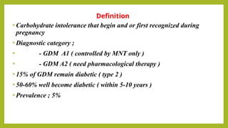 Gestational diabetes ,cause and treatment | PPTX