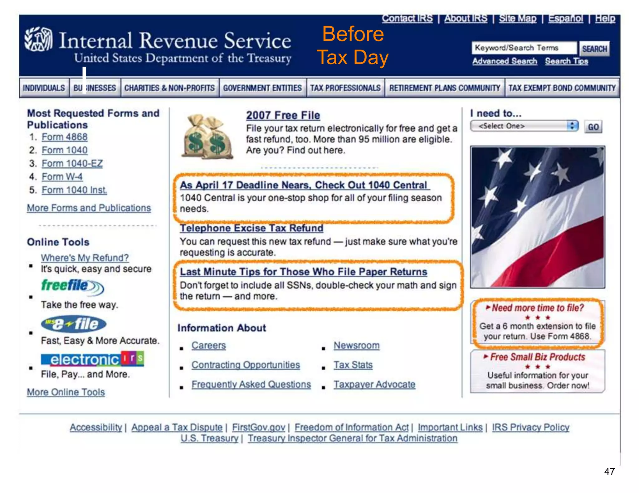 Before
    Tax Day
I




              47
 