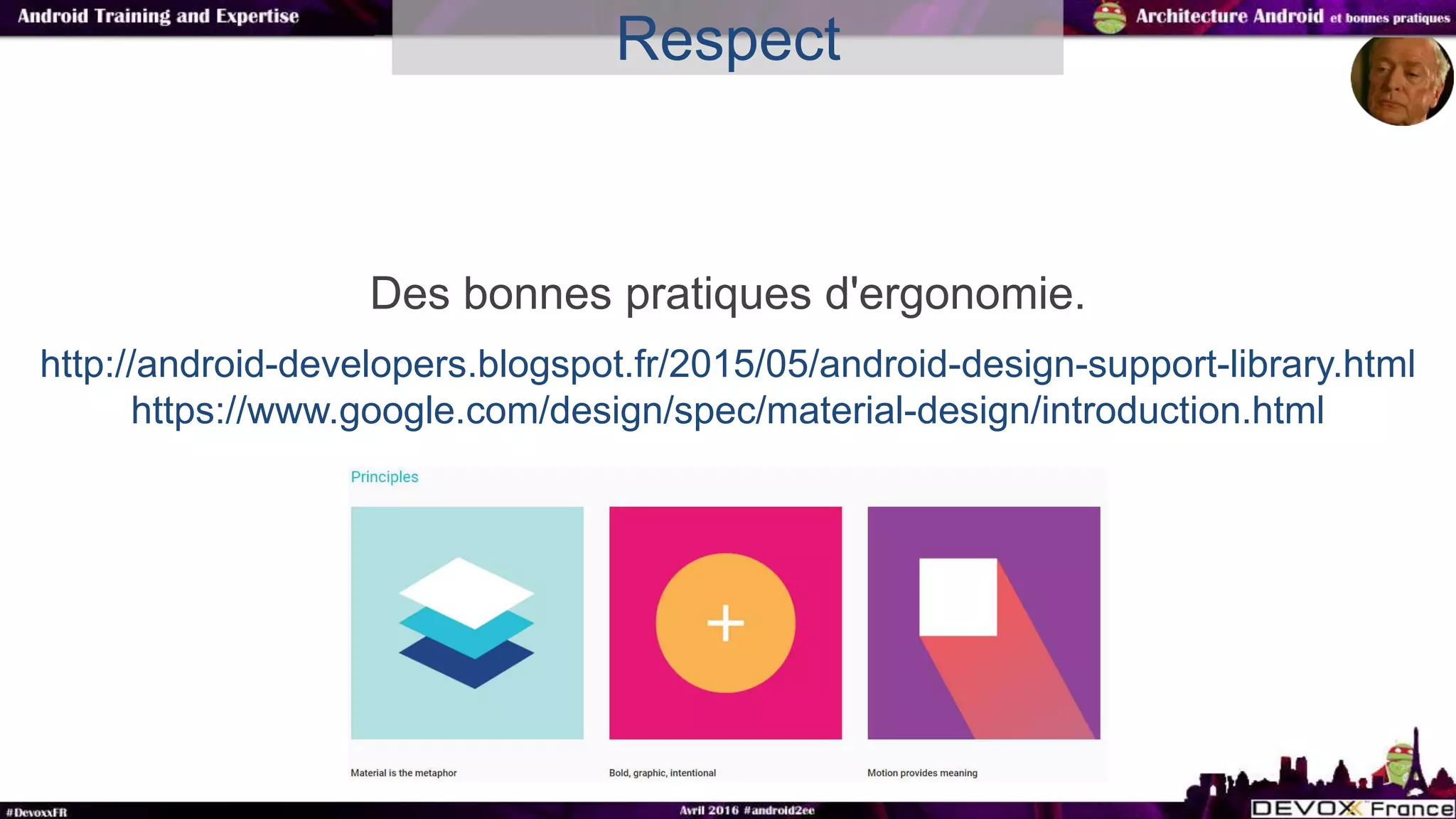 Des bonnes pratiques d'ergonomie.
Respect
http://android-developers.blogspot.fr/2015/05/android-design-support-library.html
https://www.google.com/design/spec/material-design/introduction.html
 
