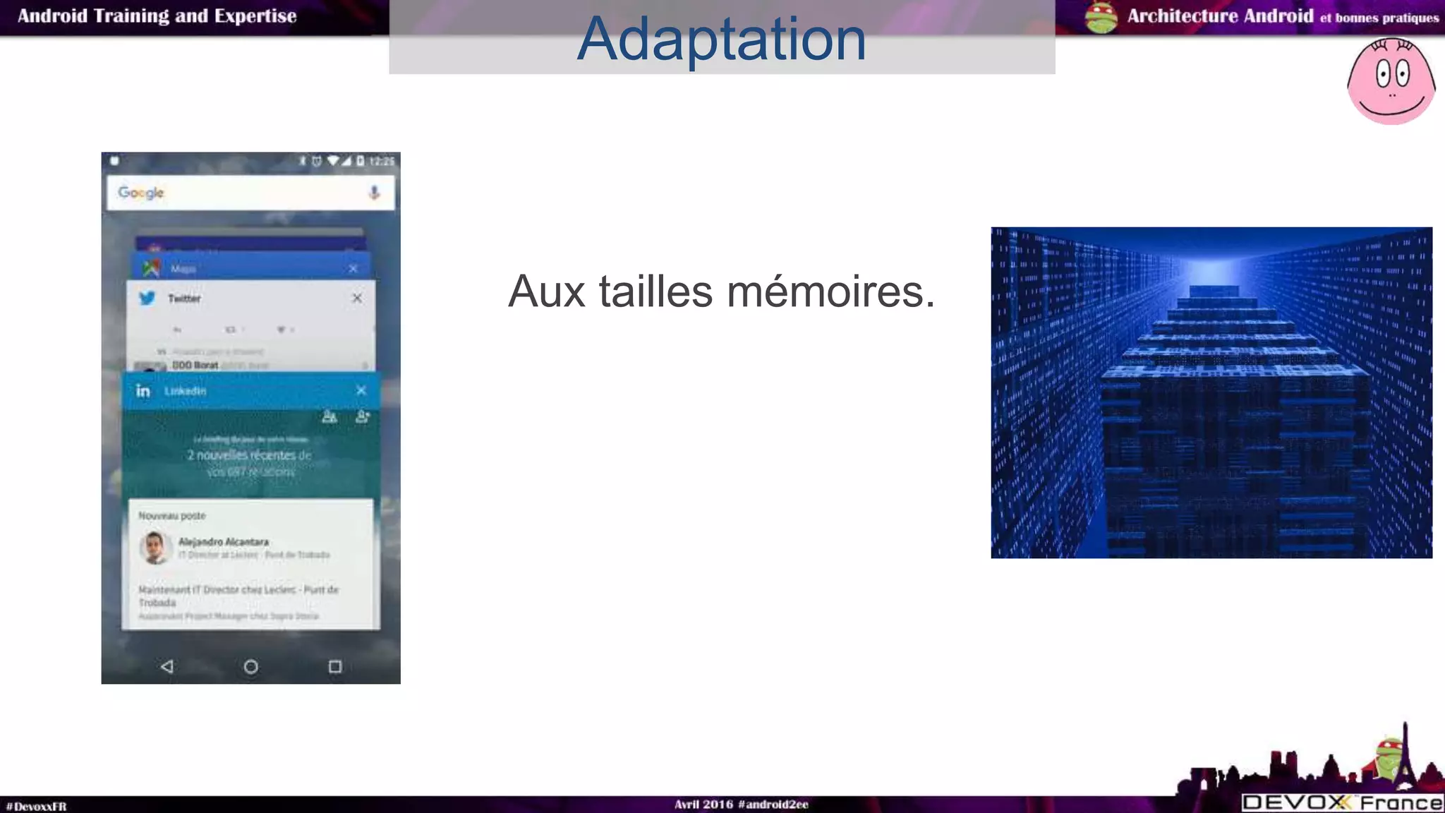 Aux tailles mémoires.
Adaptation
 