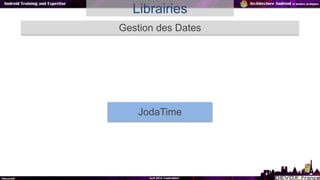 Librairies
Gestion des Dates
JodaTime
 