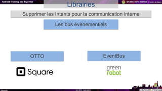 Librairies
Supprimer les Intents pour la communication interne
Les bus évènementiels
OTTO EventBus
 