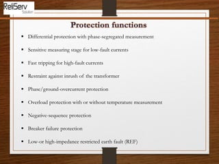 7UT612 Transformer Differential Protection relay | PDF