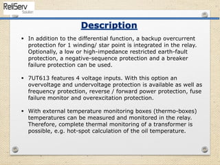 7UT613 Differential Protection Relay For Three Winding PDF