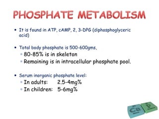 Calcium and phosphate METABOLISM