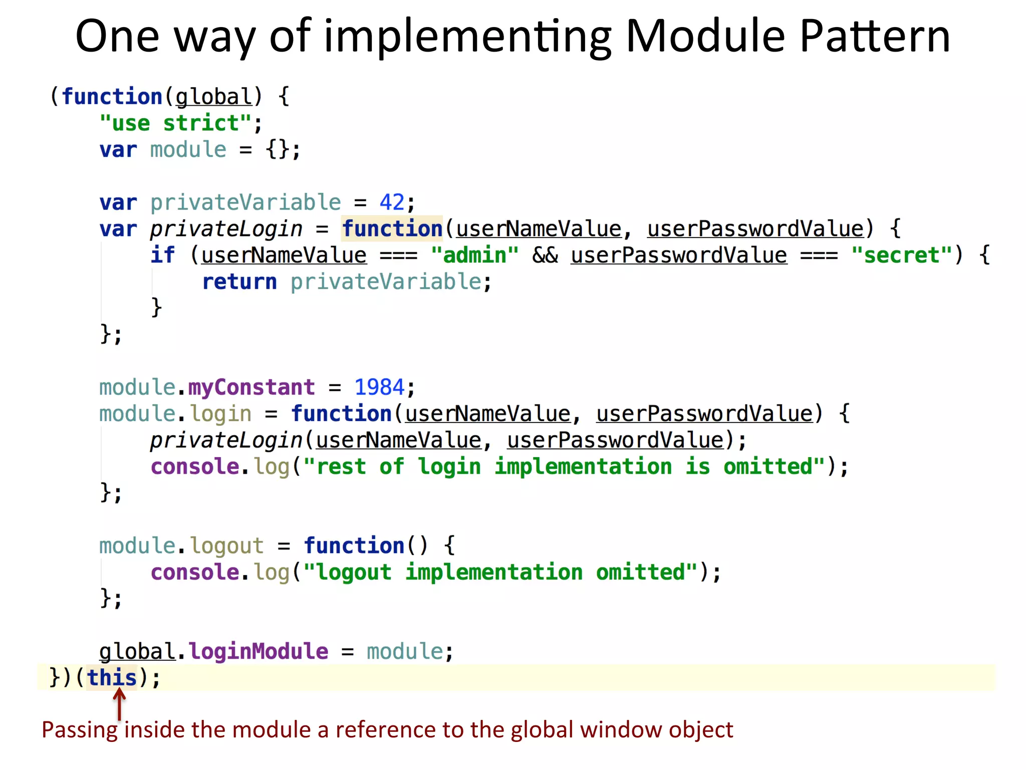 Code	
  Sample	
  With	
  CommonJS	
  
 