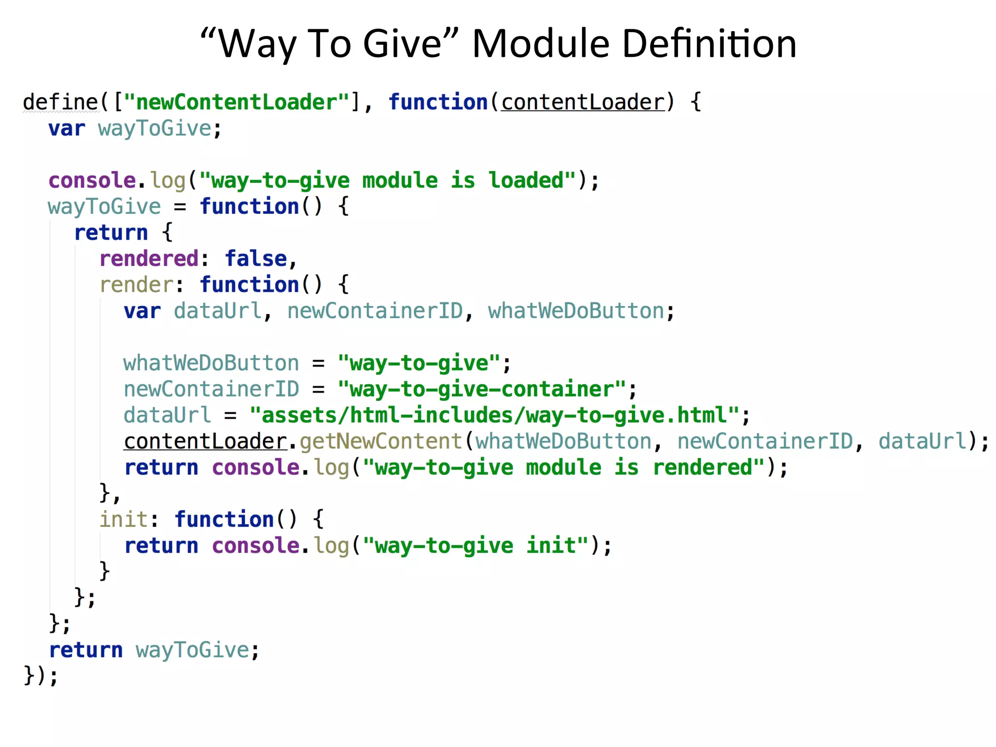 Mul?-­‐Page	
  Template	
  (cont.)	
  
<body>
<!-- Page 1 -->
<div data-role="page" id="Donate">
<div data-role="header" >...</div>
<div data-role="content" >...</div>
<div data-role="footer" >...</div>
</div>
<!-- Page 2 -->
<div data-role="page" id="Stats">
...
</div>
</body>
 