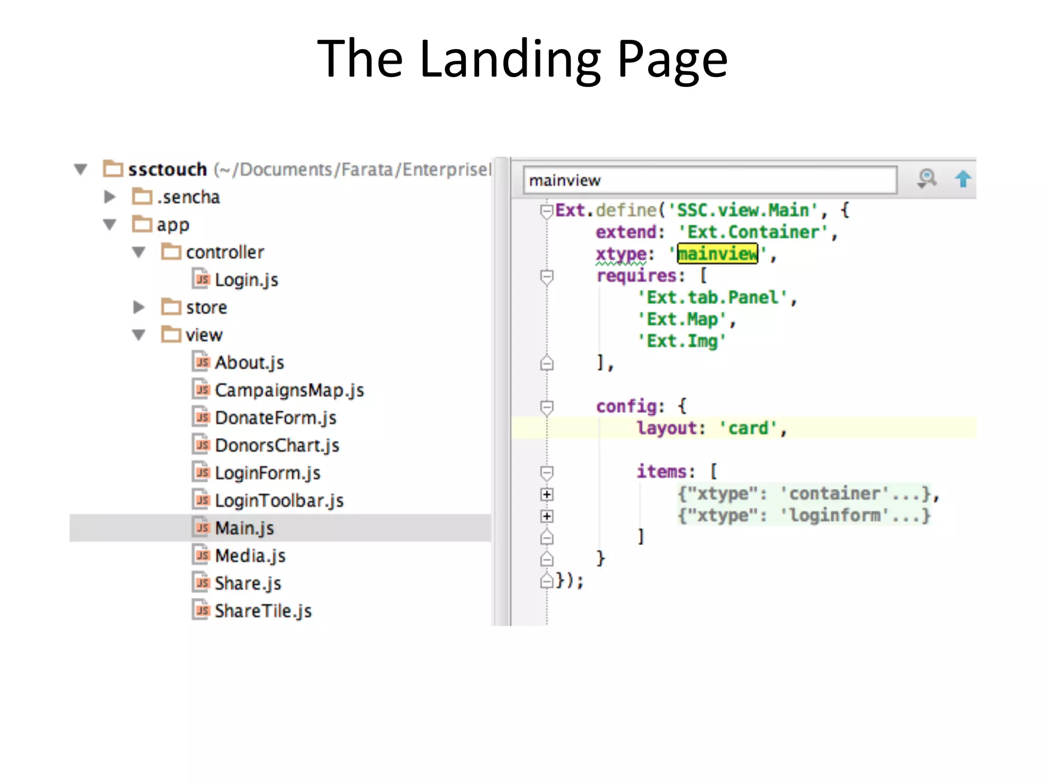 jQuery	
  Mobile	
  or	
  Sencha	
  Touch?	
  
Use	
  jQuery	
  Mobile	
  if:	
  
	
  
•  You	
  are	
  afraid	
  of	
  being	
  locked	
  up	
  with	
  any	
  one	
  vendor.	
  	
  
•  You	
  need	
  your	
  applica?on	
  to	
  work	
  on	
  most	
  of	
  the	
  mobile	
  pla€orms.	
  
•  You	
  prefer	
  declara?ve	
  UI	
  and	
  hate	
  debugging	
  JavaScript.	
  
 