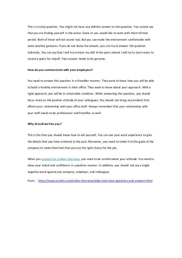 hirevue interview questions