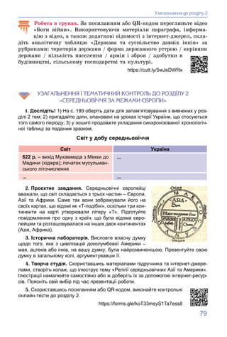 79
Ðîáîòà â ãðóïàõ. Çà ïîñèëàííÿì àáî QR-êîäîì ïåðåãëÿíüòå âіäåî
«Áîãè âіéíè». Âèêîðèñòîâóþ÷è ìàòåðіàëè ïàðàãðàôà, іíôîðìà...
