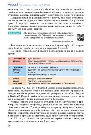 98
3
Розділ Ñåðåäíüîâі÷íå ñóñïіëüñòâî (V–XV ñò.)
ââàæàëè, ùî їõíÿ ãîëîâíà âіäìіííіñòü âіä çâè÷àéíèõ ëþäåé –
îñîáëèâі, ïðèò...
