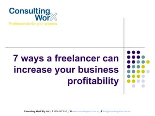 7 ways a freelancer can increase your business profitability 
