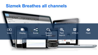 Sizmek Breathes all channels
Video Display Social Natural
Search
Paid
Search
HTML5 Flash
 