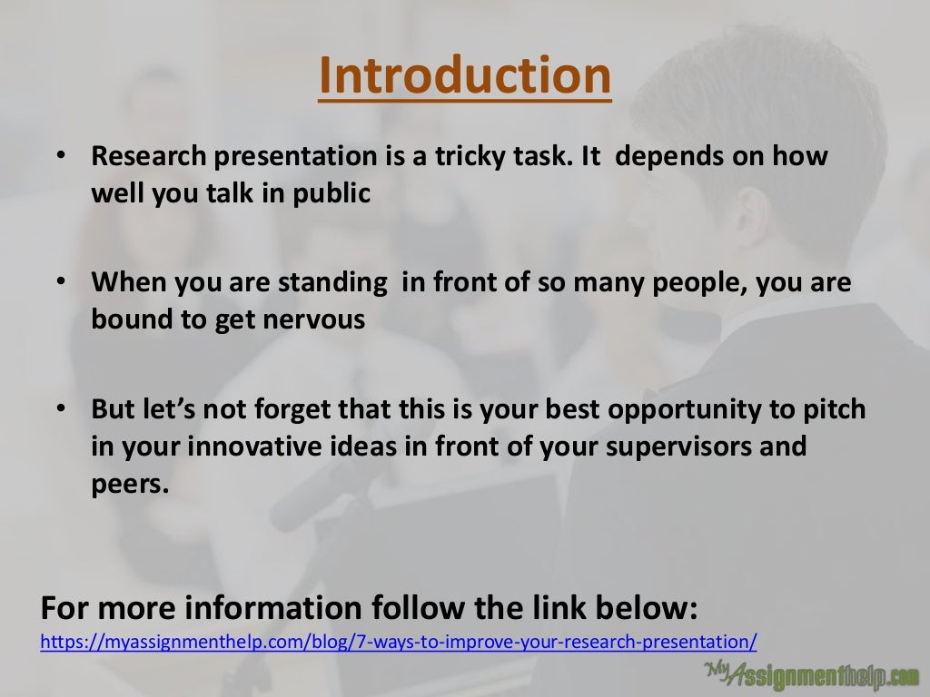 7 Ways to Improve your Research Presentation