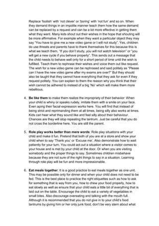 7 ways to teach your child good manners | DOCX