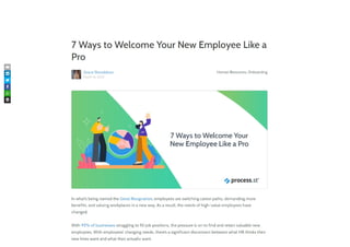 7 Ways to Welcome Your New Employee Like a Pro