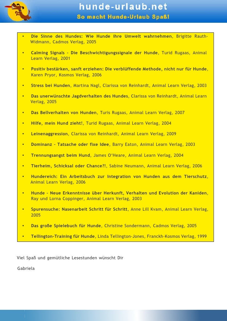 7 Wie Wars Mit Einem Guten Buch Uber Hunde Pdf