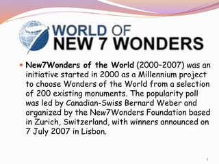 new 7 wonders of the world | PPTX