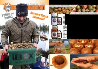 Boilies espolvoreados frescos
Secalos durante 2-3 horas
Carptrack Liquid y Powder
Masilla
Carptrack
Carptrack Liquido y CT Polvo
Este Polvo&Líquido tienen una atracción enorme hacia las carpas.
Estan basados en productos naturales.
La adicción sistematica de L-Amino Acidos, así como la consecuente
reacción Maillard hacen de estos productos unos de los mejores
atrayentes para carpas. Úsalos juntos y combina sus poderes indivi-
duales. Prepara la irresistible masilla Carptrack con Carptrack Liquid &
Powder . Incrementa el sabor incluso más independientemente usan-
do uno de nuestros super efectivos Carptrack Power Powders.
Encontraras mas informacion y trucos en nuestro panfleto ‘Pimp My
Bait‘, paginas 29-40.
Carptrack Powder
Dosis del polvo: por encima de 25g/kg
100g = €7.90 • The Big One 400g = €22.90 • Mega One 1kg = €39.90
Carptrack Liquid
Dosis del líquido: por encima de 30ml/kg
300ml = €9.90 • The Big One 1000ml = €24.90
50 g Polvo +
12,5ml Líquido
I pimp my
baits!
Imperial Fishing
we love to fish!
Bernard Hessetuneando!
40 41
 