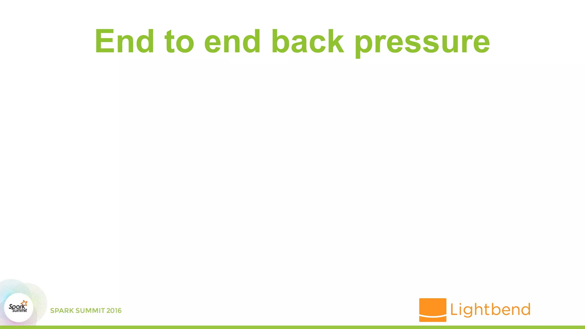 End to end back pressure
 