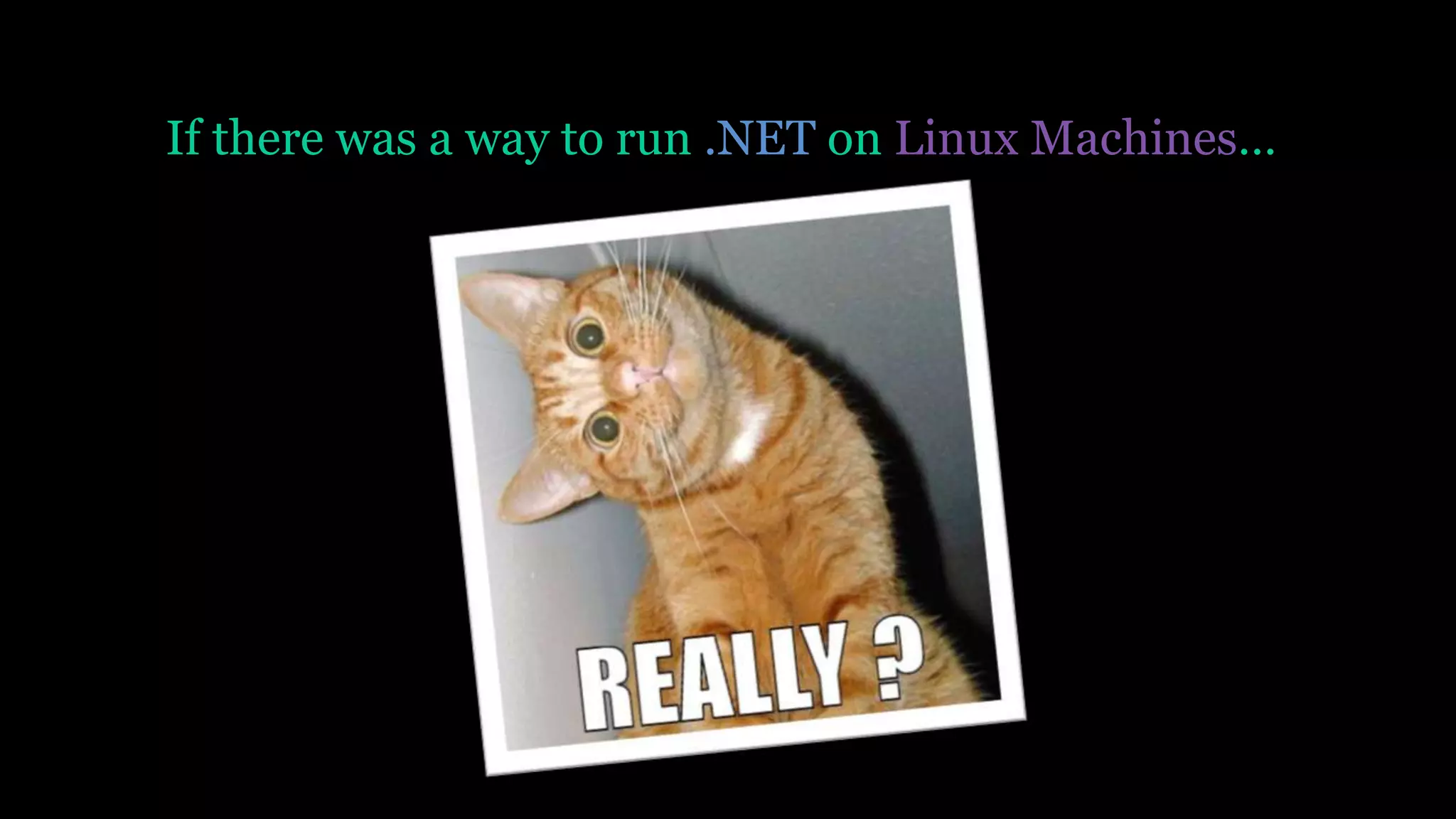 If there was a way to run .NET on Linux Machines…
 