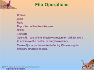 8 0-os file-system management | PPT | Operating Systems | Computer ...